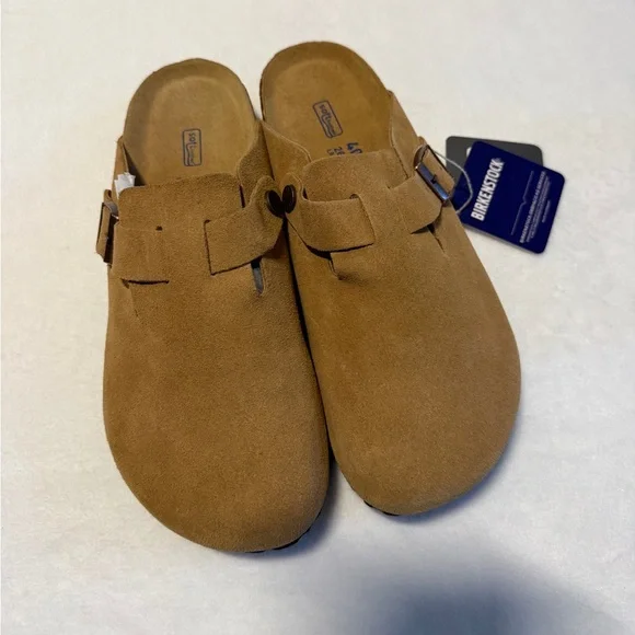 Birkenstock Boston Suede Leather Clogs in Mink‎ Women’s 9 / Men’s 7 — New in Box - Picture 5 of 7